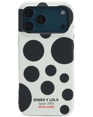 Bimba Y Lola Polka Dot Logo-Print Iphone 17 Pro Case - White
