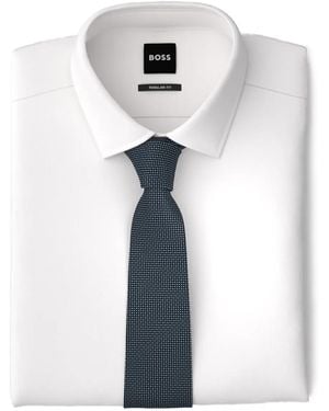 BOSS Silk Tie - White