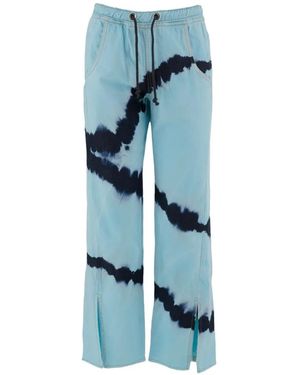 DON'T @ ME Jean Tie-Dye À Lien De Resserrage - Bleu