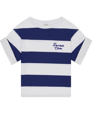 Laneus ストライプ Tシャツ - ブルー