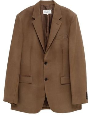 ジャケットその他 MAISON MARGIELA Melange Cappuccino Cotton Blazer Maison Margiela Blazers for Men | Online Sale up to 83% off