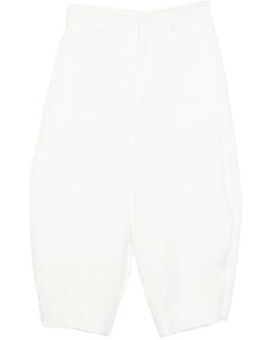 Comme des Garçons Textured Trousers - White
