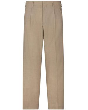 Slowear Pleated Virgin-Wool Tailored Trousers - Natural