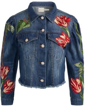 Alice + Olivia Elijah Jeansjacke - Blau