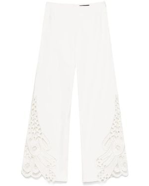 Maje Embroidered Trousers - White