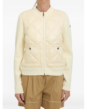 Moncler Gesteppter Cardigan Mit Reißverschluss - Natur
