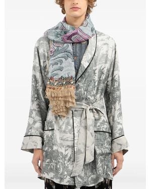 Pierre Louis Mascia Schal Mit Blumenmuster - Grau
