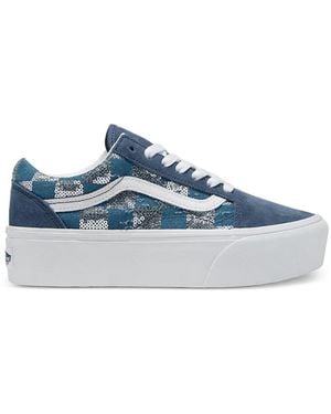 Vans Old Skool Platform Trainers - Blue
