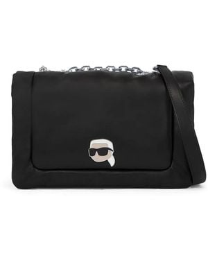 Karl Lagerfeld Ikonik Puffy Umhängetasche - Schwarz