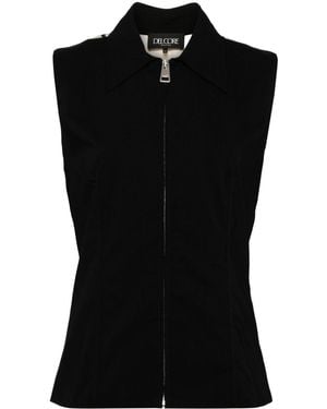 Del Core Classic Collar Vest - Black