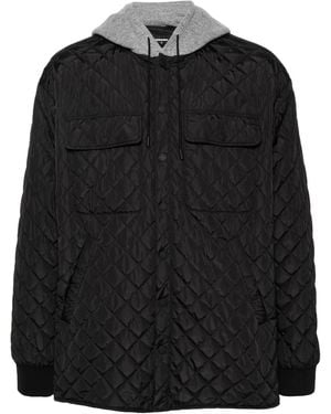 DSquared² Quilted Hooded Jacket - Black