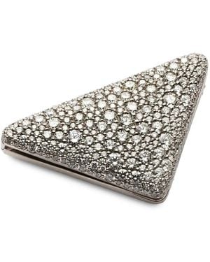 Prada Broche Eternal Ornée De Diamants - White