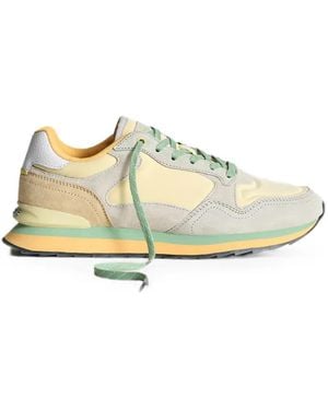 HOFF Suede-Panelled Lace-Up Trainers - Metallic