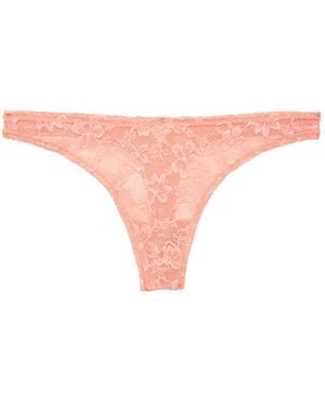 Fleur du Mal Le Stretch Tanga Aus Spitze - Pink
