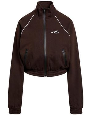 Balenciaga Piped-Trim Performance Tracksuit Jacket - Brown