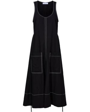 Proenza Schouler Lucy A-Line Midi Dress - Black