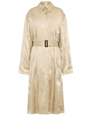 Maison Margiela Bonded Creases Trench Coat - Natural