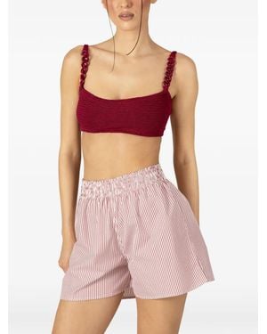 Paramidonna Pantalones cortos Cora a rayas - Rosa