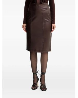 Hervé Léger Jupe Mi-Longue À Empiècements Contrastants - Black