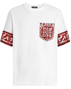 Dolce & Gabbana Majolica-Print T-Shirt - White