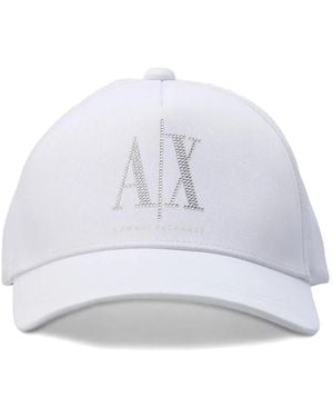 ARMANI EXCHANGE Logo-Detail Baseball Cap - White