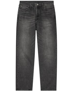 Ssstein Washed-Effect Straight-Leg Jeans - Grey