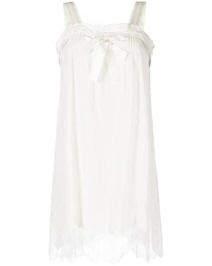 Shiatzy Chen Lace-Panelled Mini Dress - White