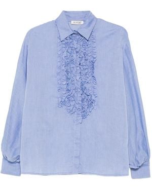 SOSUE Antonia Ruffled Shirt - Blue