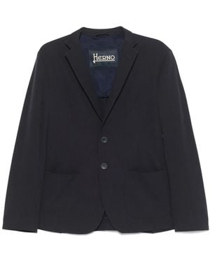 Herno Single-Breasted Jacket - Blue