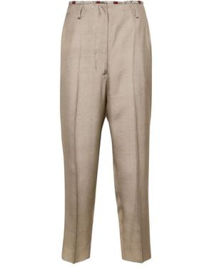 Ibrigu Silk Trousers - Natural