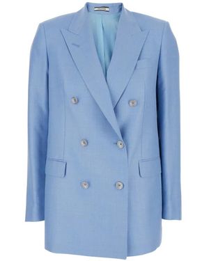 Tagliatore Double-Breasted Blazer - Blue