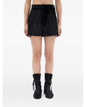 Ann Demeulemeester Hoch Sitzende Shorts - Schwarz