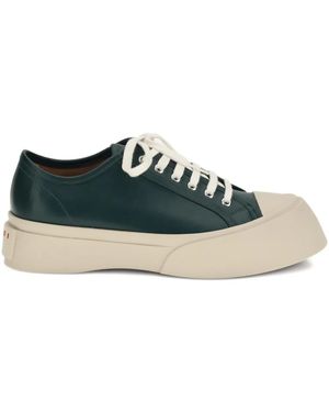 Marni Pablo Leather Lace-Up Trainers - Black