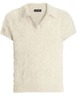 Dolce & Gabbana Knit Polo Shirt - White