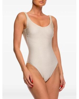 Gottex Ribbed-Knit Swimsuit - White