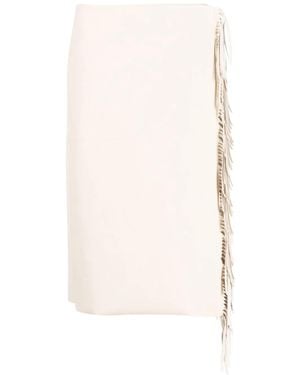 Stella McCartney Fringed Wrap Skirt - White