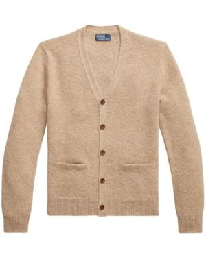 Polo Ralph Lauren Elbow-Patch Cardigan - Natural