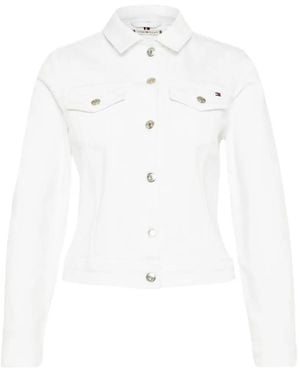 Tommy Hilfiger Chest-Pockets Denim Jacket - White