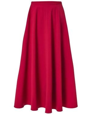 Carolina Herrera Half-Circle Midi Skirt - Red