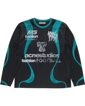 Acne Studios Sports Jersey Graphic T-Shirt - Green