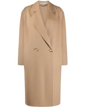 Stella McCartney Oversized Double-Breasted Wool Coat - Natural