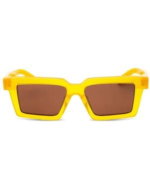 Off-White c/o Virgil Abloh Windsor Rectangle-Frame Sunglasses - Yellow
