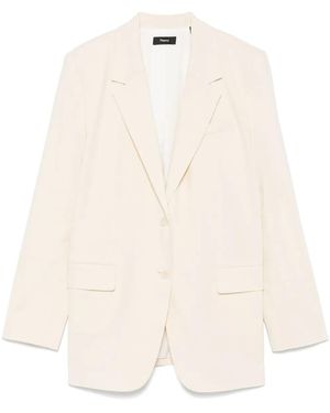 Theory Single-Breasted Blazer - Natural