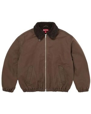 Supreme Chaqueta Bómber De Pelo Sintético - Marrón