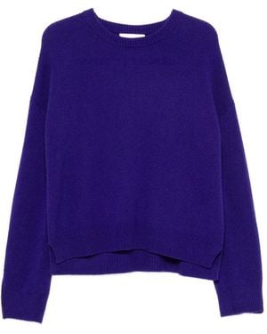 Bompard Ribbed-Knit Sweater - Purple