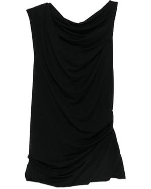 Entire studios Ruched Sleeveless Top - Black
