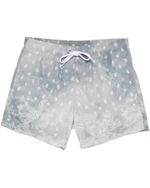 Sundek Paisley-Print Drawstring Swim Shorts - White