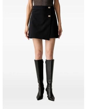 Morgan Turn-Lock Wrap Mini Skorts - Black