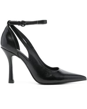 Exe' Angelia 888 Ankle-Strap Heeled Court Shoes - Black