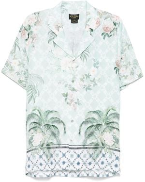 CAMILLA Hemd Mit Jardim Party-Print - Blau